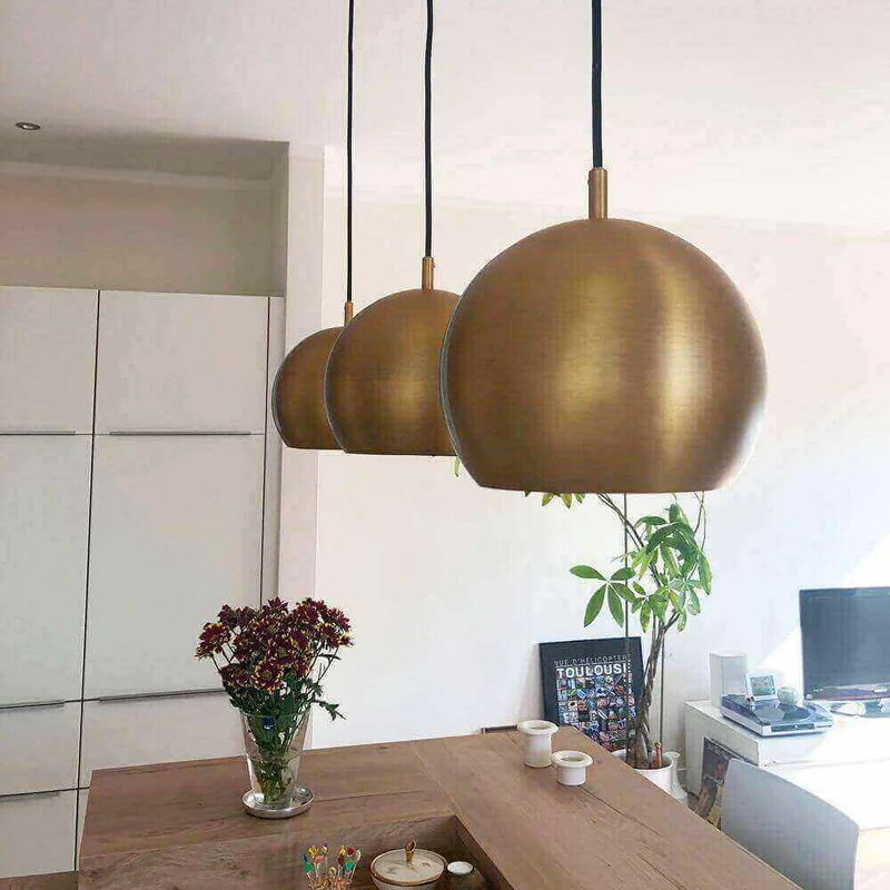 s.luce Ball Metall Esszimmerlampe Kombination Ø 20cm 120cm