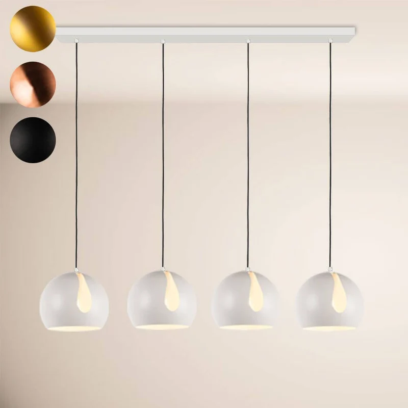 s.luce Ball Esstisch-Hängelampe Ø 30cm drehbarer Schirm 120cm