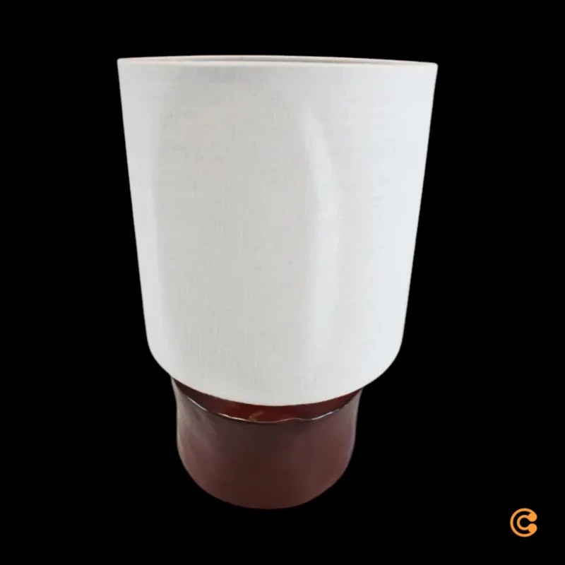 B-Ware Serax Tischleuchte Lampe Leuchte Catherine rot beige Baumwolle SIEHE TEXT/FOTO