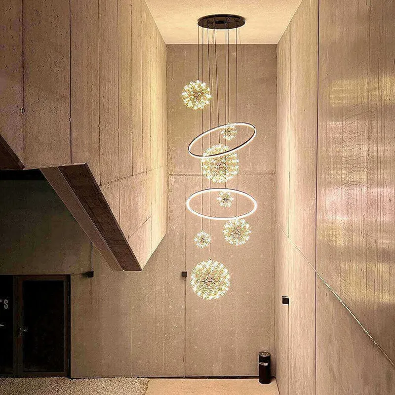 s.luce Fusion XXL Galerieleuchte 8-flammig LED-Ring