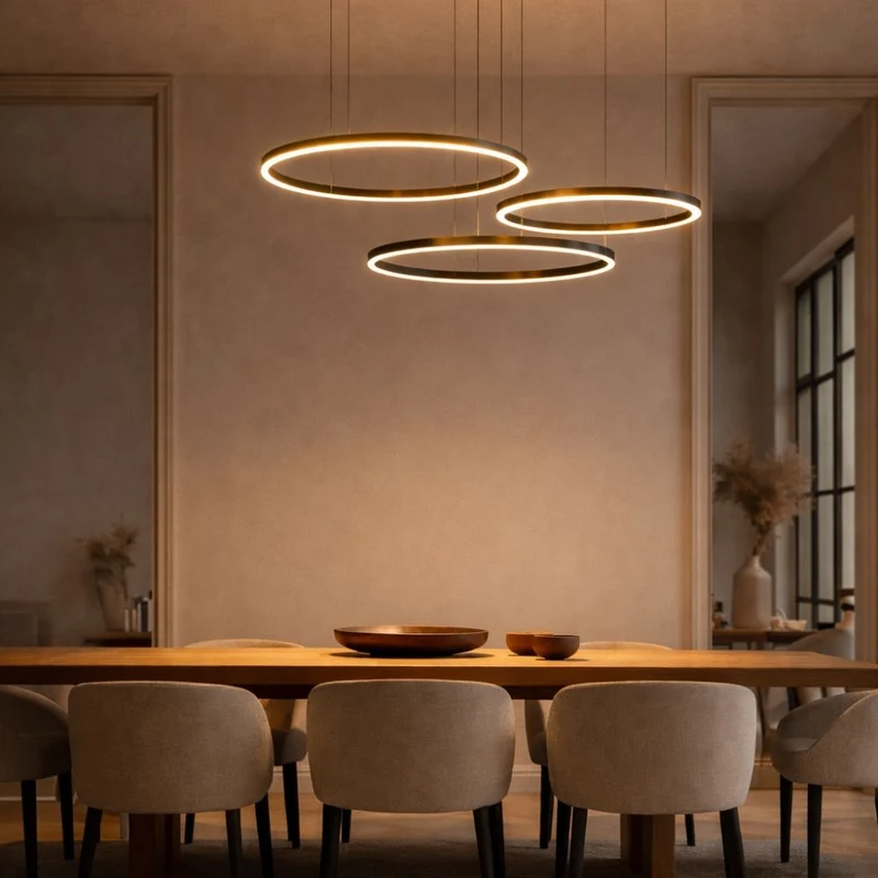 s.luce LED Ring Pendelleuchte 3-flammig Exzentrisch