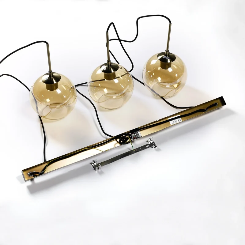 B-Ware Lindby Sofian Hängeleuchte Deckenleuchte Lampe Leuchte Licht 3-flg E27 rauchgrau