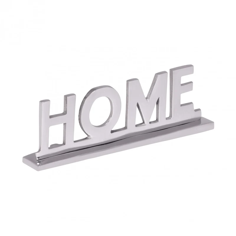 Deko Schriftzug Aluminium Silber 22cm Wohnzimmer Esszimmer