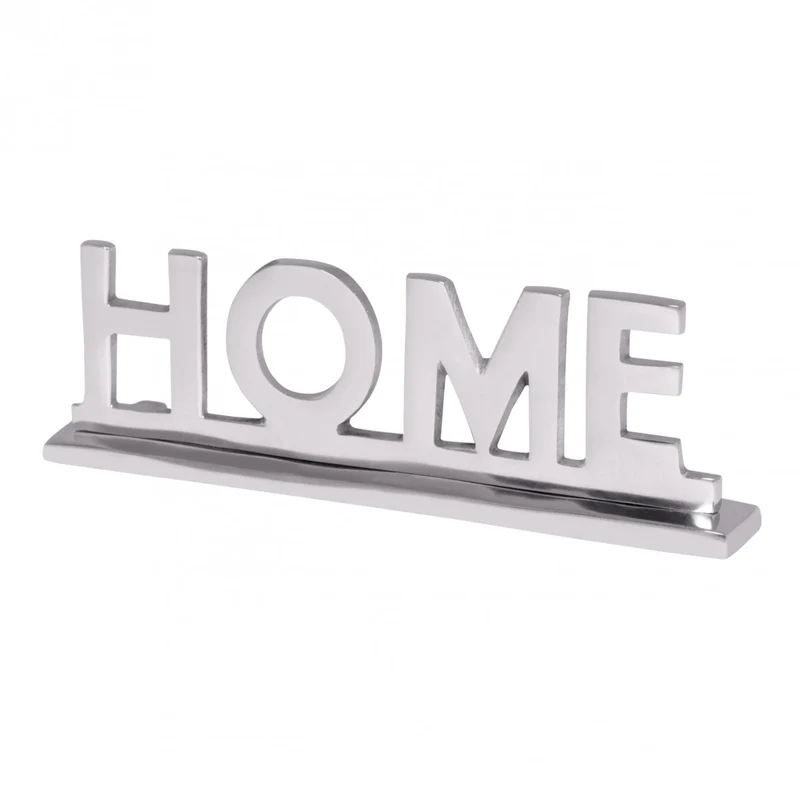Deko Schriftzug Aluminium Silber 22cm Wohnzimmer Esszimmer
