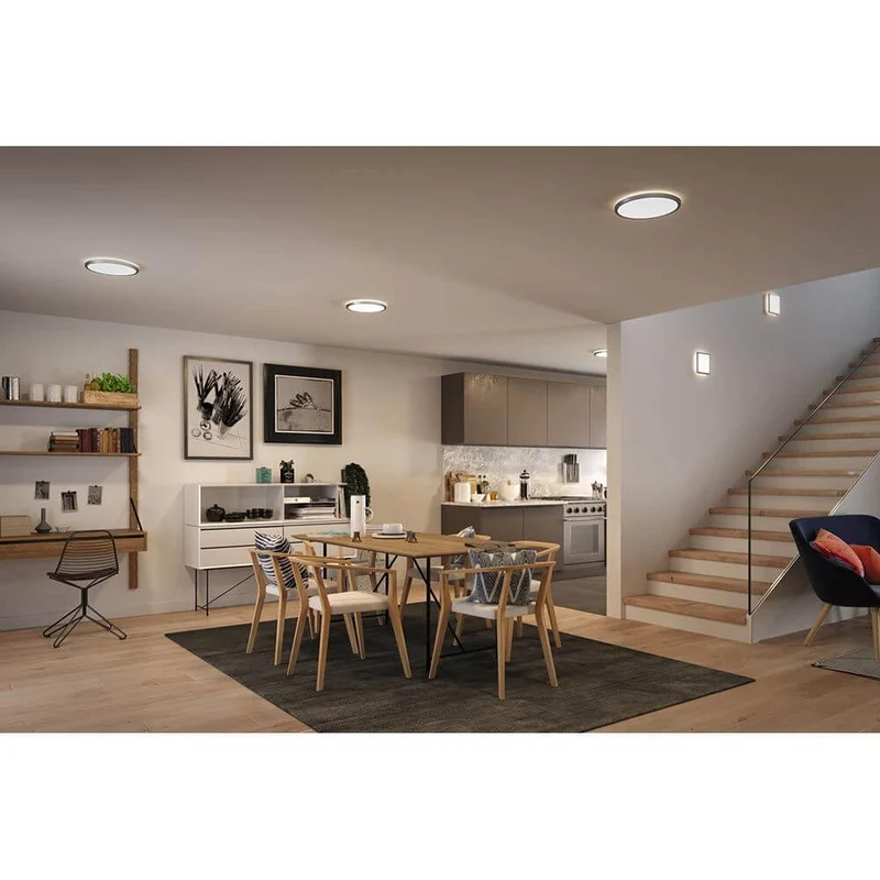 LED Panel Atria Shine Chrom-Matt Rund Ø 19cm