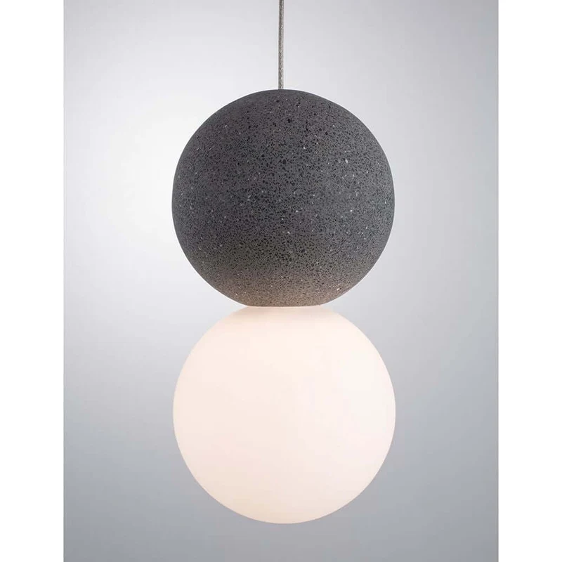 Zero Kugel Hängelampe Beton, Glas