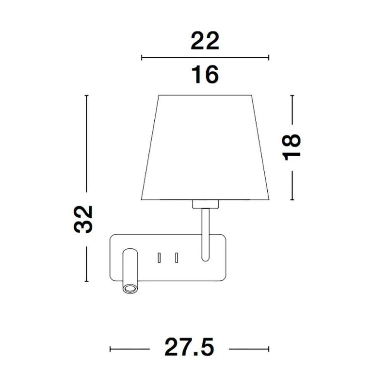 Savona Wandlampe mit LED Lesearm