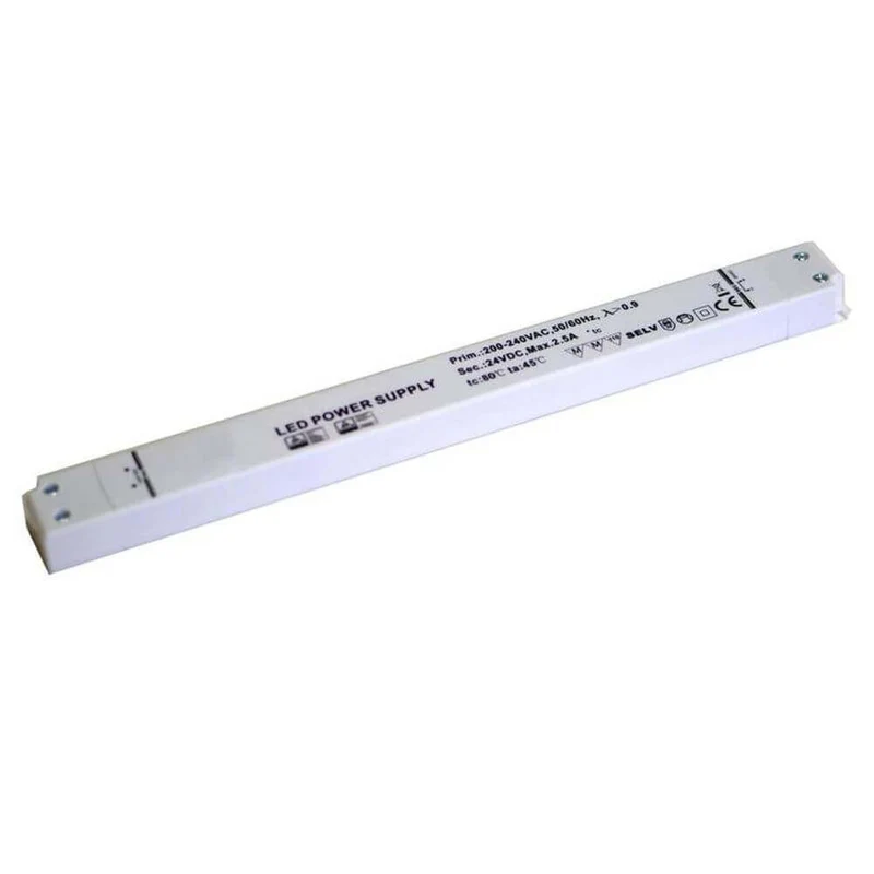 60W zertifiziertes Einbaunetzteil slim 24V IP20
