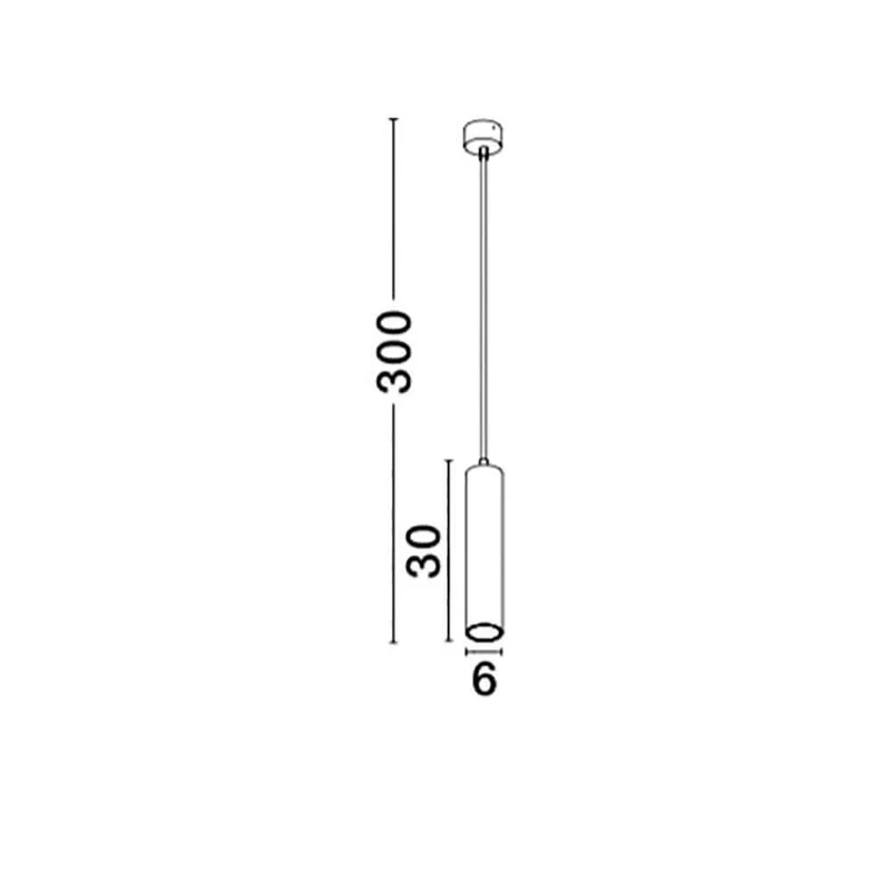 Gia Pendellampe Ø 6cm Weiß