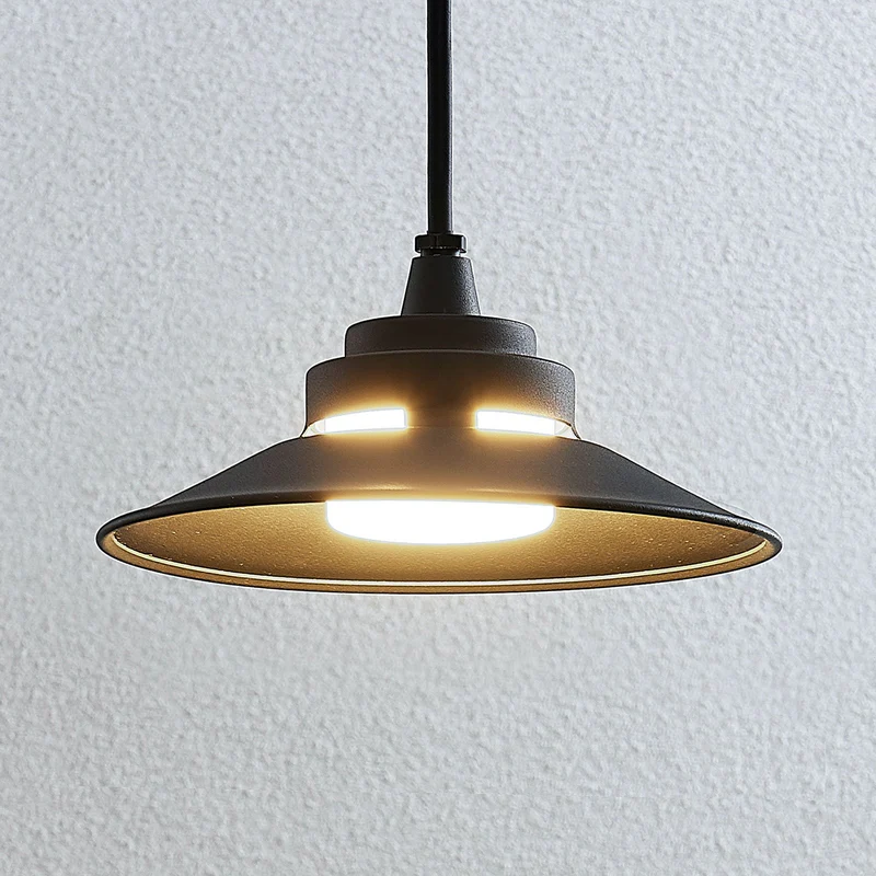 B-Ware Lindby Außenhängeleuchte Pendellampe LED Cassia dunkelgrau Außenbereich631