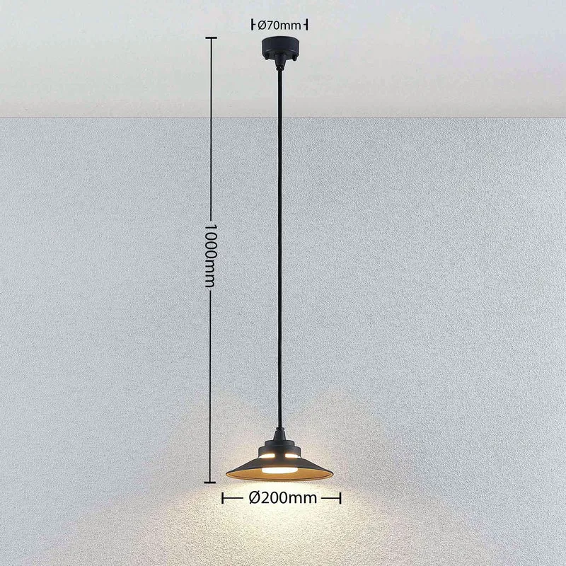 B-Ware Lindby Außenhängeleuchte Pendellampe LED Cassia dunkelgrau Außenbereich631