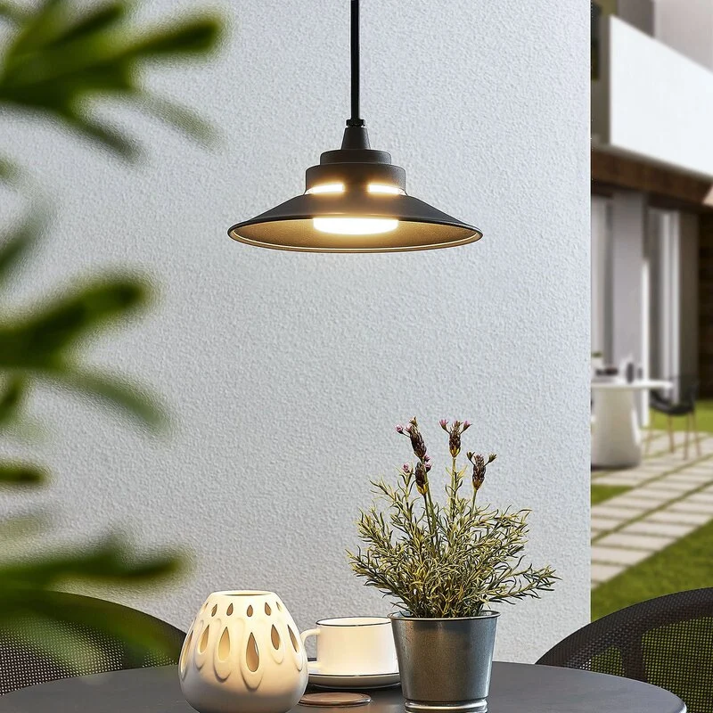 B-Ware Lindby Außenhängeleuchte Pendellampe LED Cassia dunkelgrau Außenbereich631