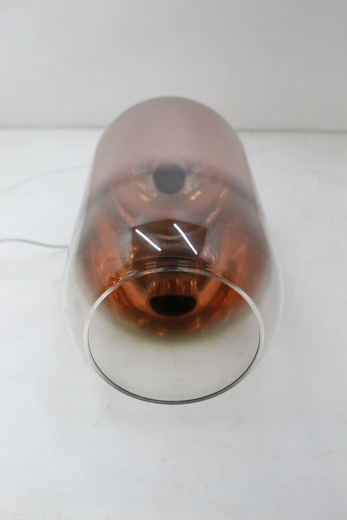 B-Ware Gople Glas-Pendelleuchte Hängeleuchte Deckenlampe Lampe Glas kupfer silber E27