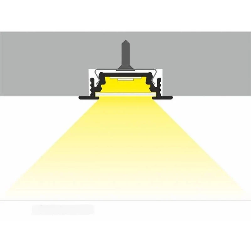 Einbauprofil schmal 200cm Weiß ohne Abdeckung für LED-Strips