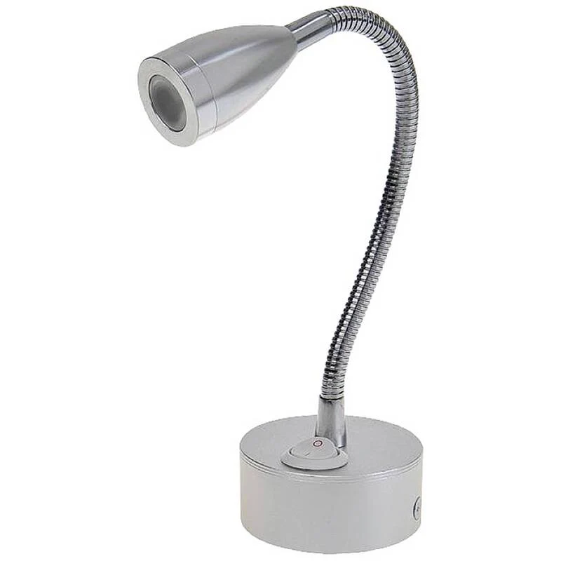 B-Ware ProPlus Innenraumleuchte LED-Aufbauleuchte Leselampe Schwanenhals Silber