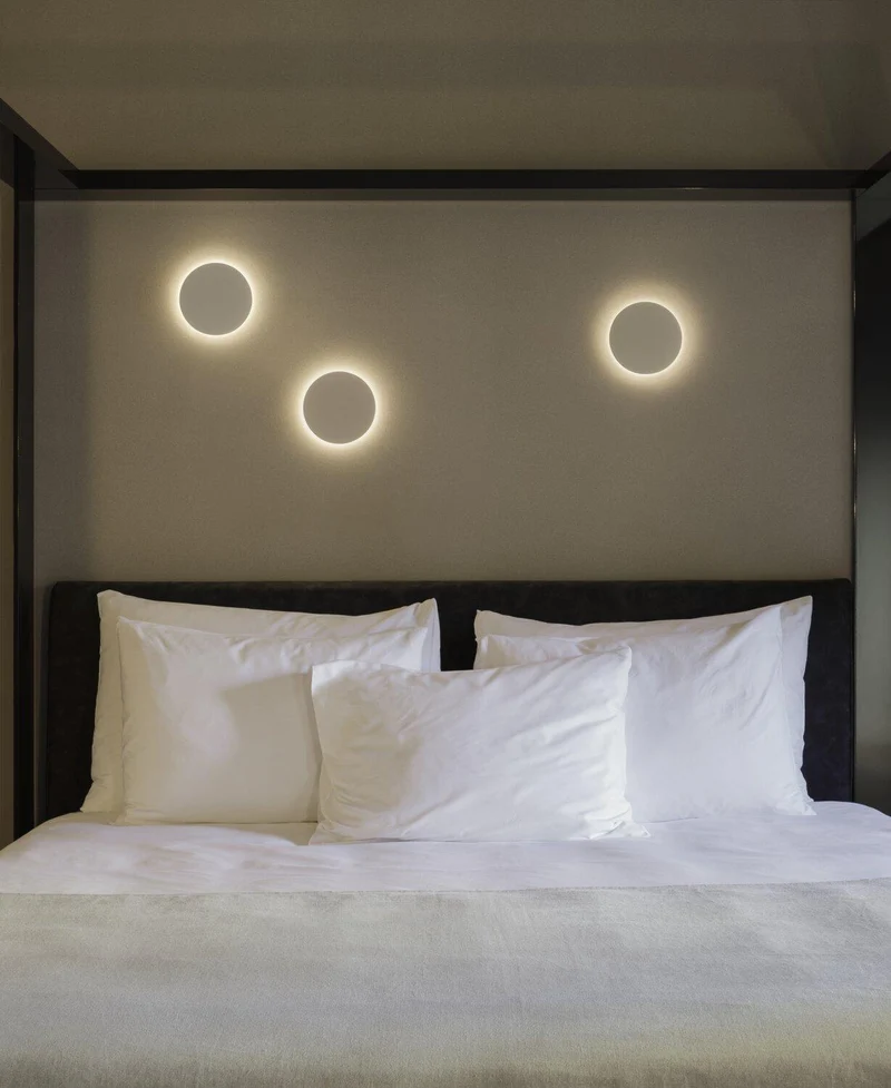 B-Ware Vibia Wandleuchte Wandlampe Dots LED Sand Aluminium Kunststoff Metall Lampe