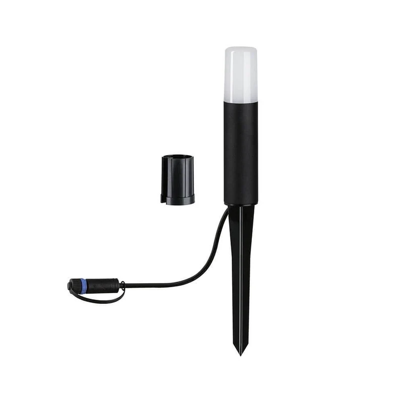 Plug & Shine LED Pollerleuchte Flarea Metall Schwarz IP65