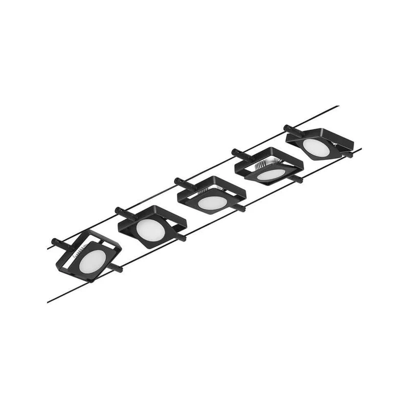 CorDuo LED Seilsystem Mac Basis-Set Schwarz-Matt, Chrom
