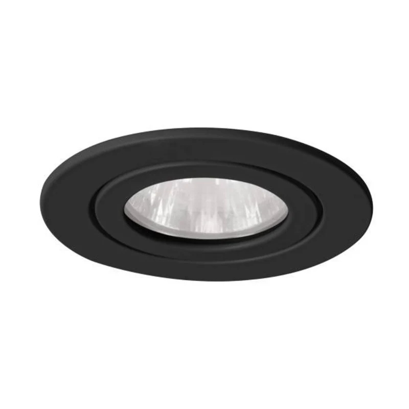 B-Ware Brumberg Einbauring Einbaustrahler Downlight Schwarz GX5,3 LED Edelstahl Rund