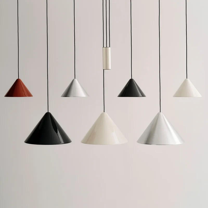 B-Ware HAY Hängeleuchte Pendel Compass Aluminium gebürstet höhenverstellbar LED Ø 43 cm