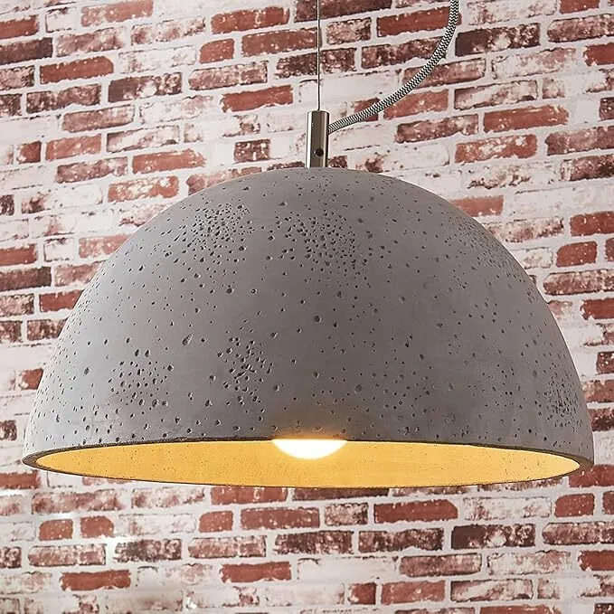 B-Ware Lindby Pendelleuchte Jelin Deckenlampe Hängeleuchte Deckenleuchte Lampe grau E27