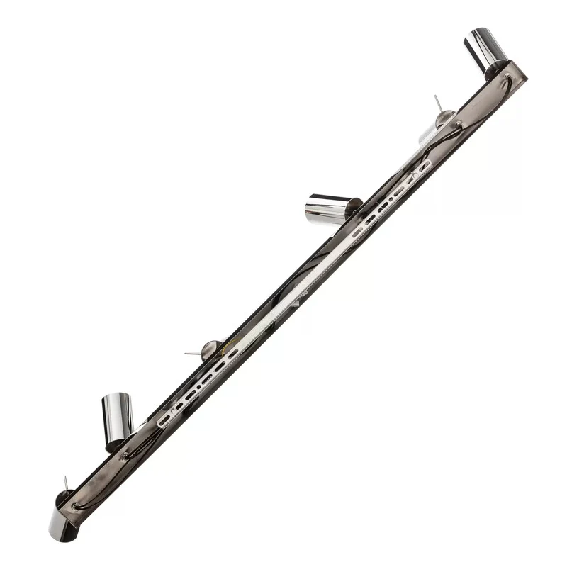 B-Ware Deckenspot Round chrom sechsflammig linear Deckenleuchte Deckenlampe Lampe Spot