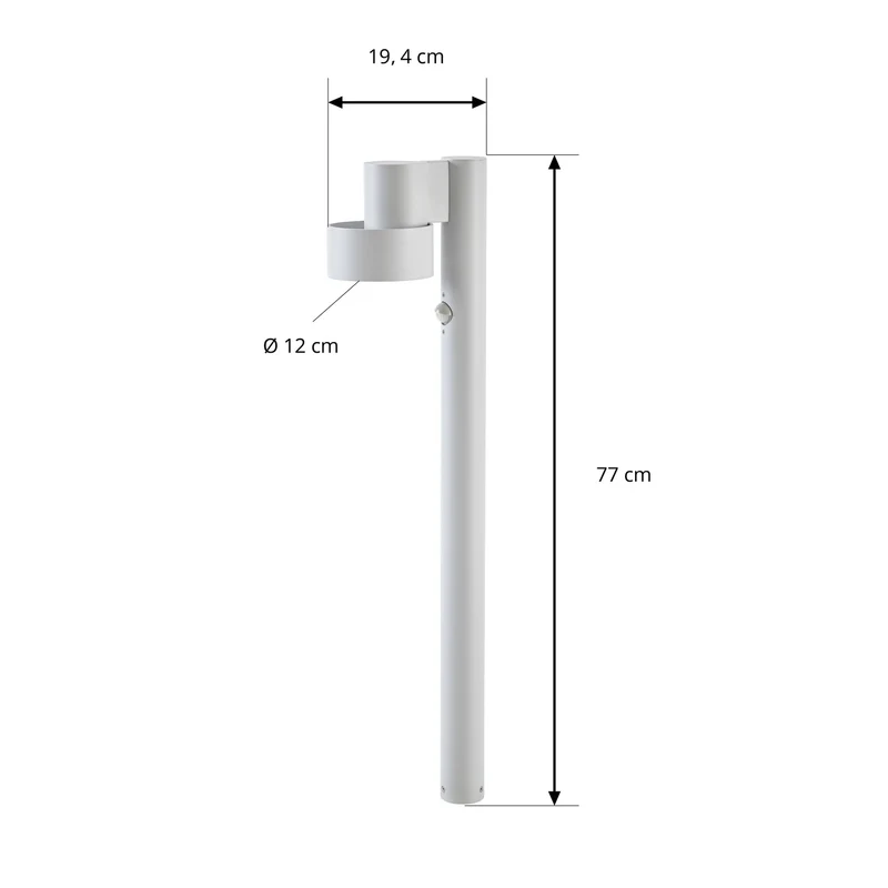 B-Ware Lucande Wegeleuchte Wegelampe LED Sensor Elune Hellgrau Außenleuchte IP44