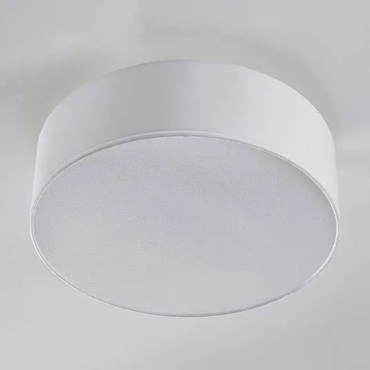 B-Ware Lindby Deckenlampe Sebatin 40 cm weiß rund Deckenlampe Lampe Leuchte Stoff E27