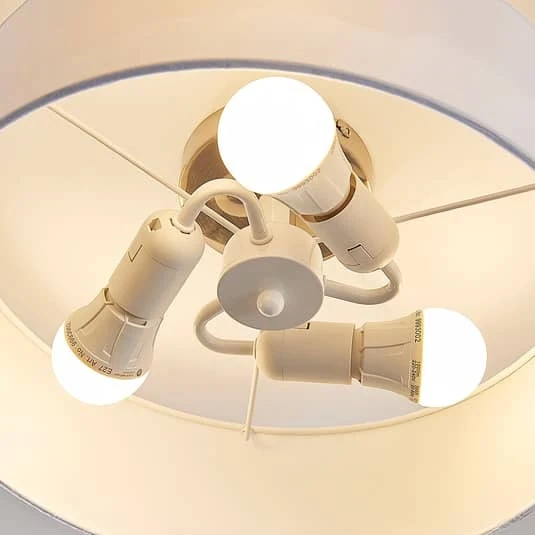B-Ware Lindby Deckenlampe Sebatin 40 cm weiß rund Deckenlampe Lampe Leuchte Stoff E27
