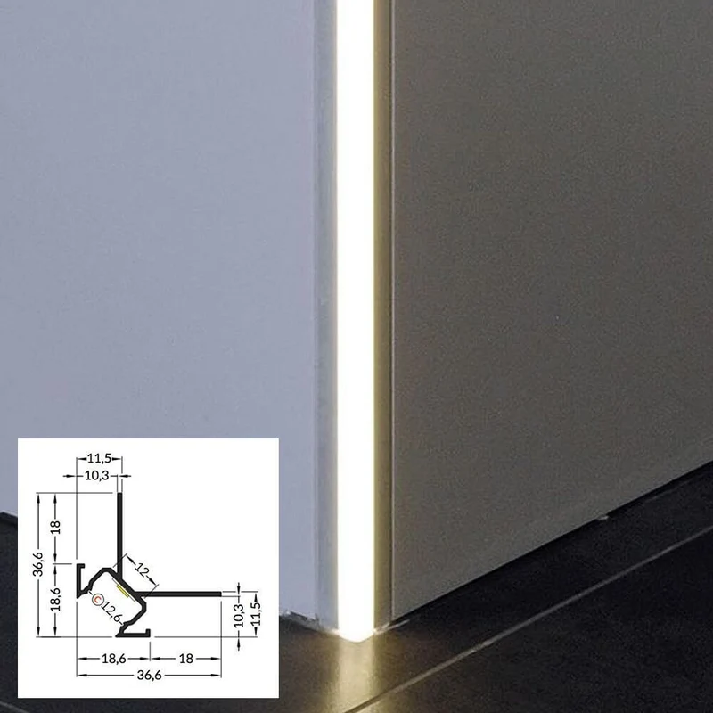 LED Aluminium Profil 2m Aufbau