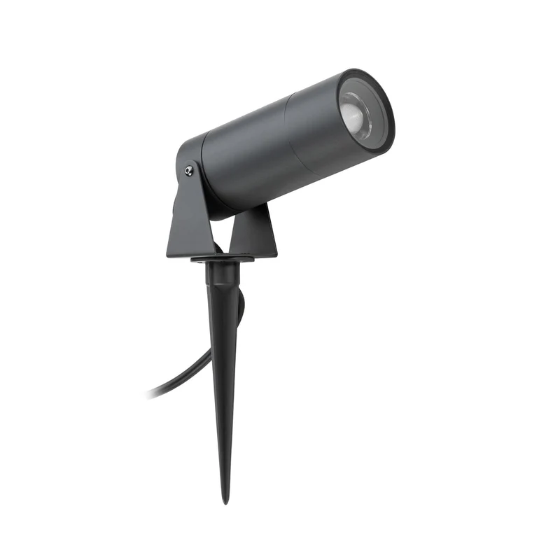 B-Ware LCD Erdspießstrahler Gartenleuchte LED Außenstrahler schwarz Aluminium Glas