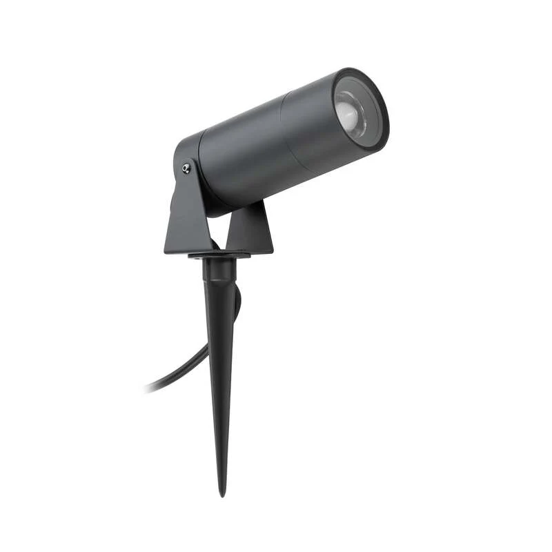 B-Ware LCD Erdspießstrahler Gartenleuchte LED Außenstrahler schwarz Aluminium Glas