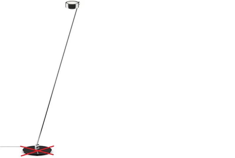 B-Ware Occhio Stehleuchte Leselampe LED chrom glänzend 160 cm Sento SIEHE TEXT/FOTO