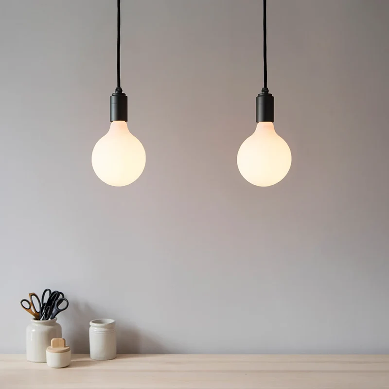 B-Ware Tala Pendelleuchte Hängelampe Wohnzimmerlampe Eiche Messing E27 Natur 300cm
