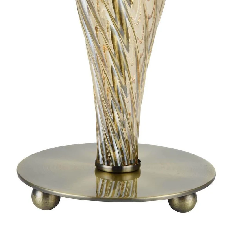 Murano Glas Tischlampe Champagner