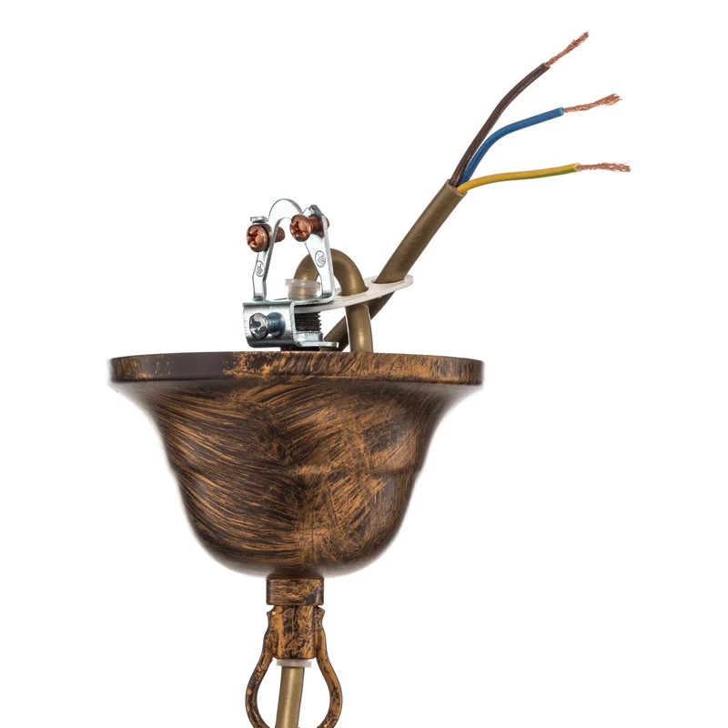 B-Ware Kronleuchter Hängeleuchte Botte Bronze Metall Kristall achtflammig dimmbar 55 cm