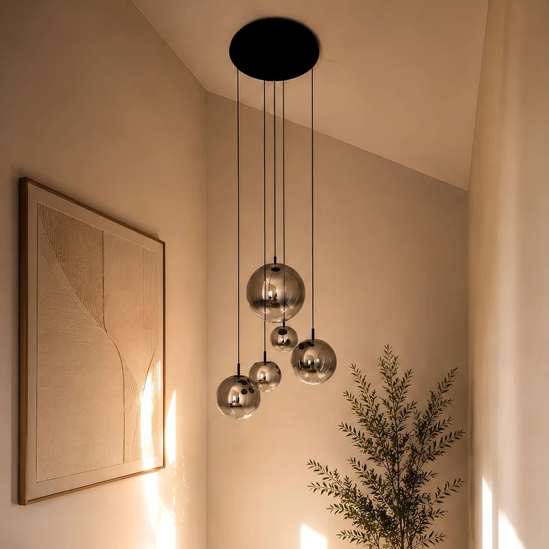 s.luce Orb 5-flammige Galerielampe Modular