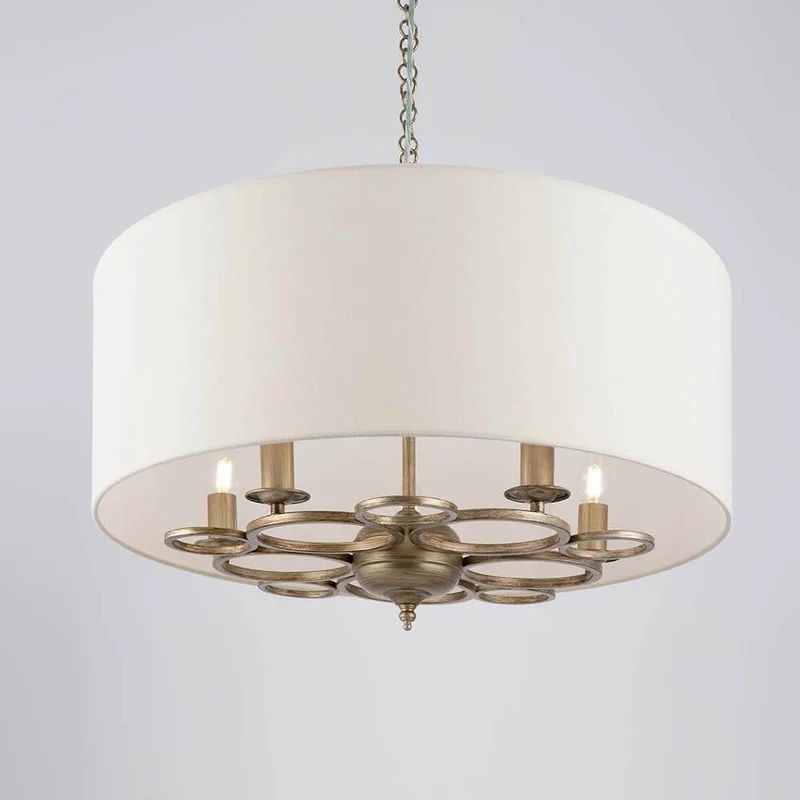 Anna Pendelleuchte Gold, Creme