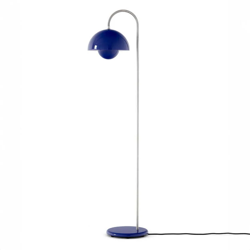 C-Ware &Tradition Stehleuchte Pilzlampe FlowerPot VP12 Kobaltblau Standlampe 1960er