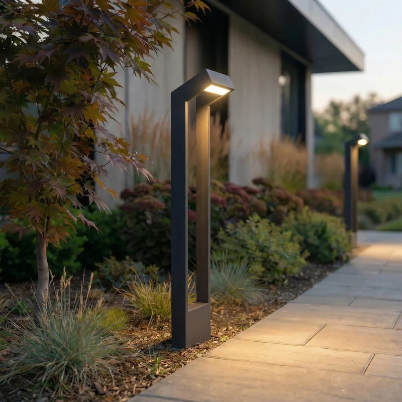 B-Ware Arcchio Wegeleuchte Wegelampe LED dunkelgrau Gartenleuchte Außenleuchte Glas