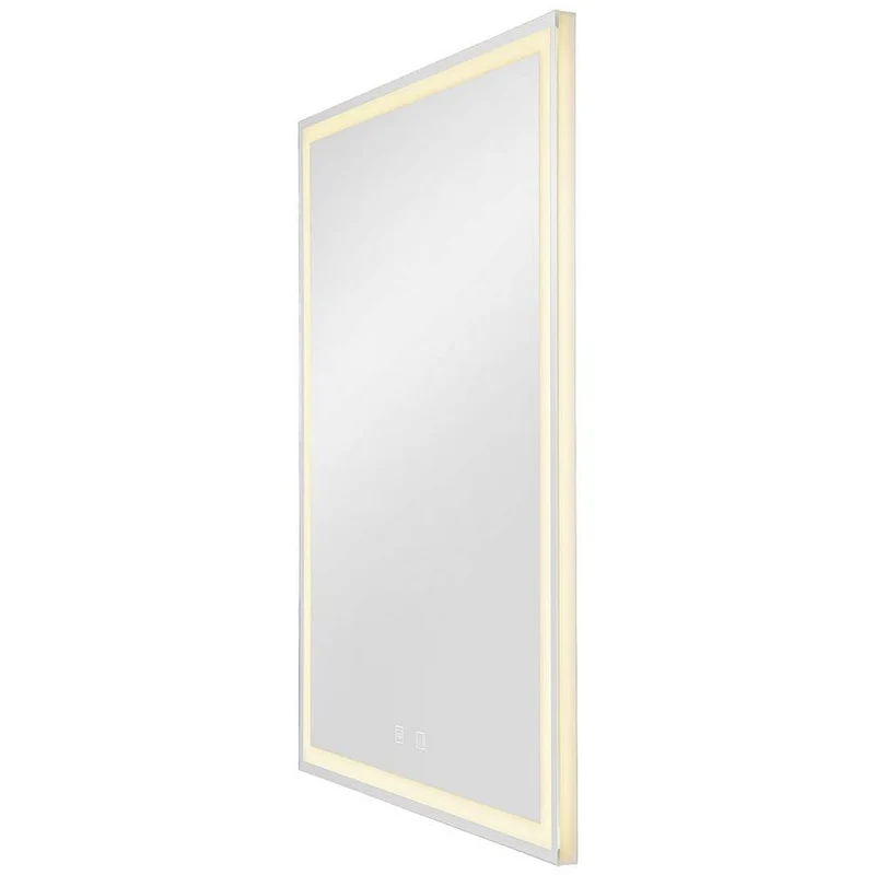B-Ware SLV LED Wandleuchte Wandlampe Aufbauleuchte Silber Glas Rechteckig Dimmbar