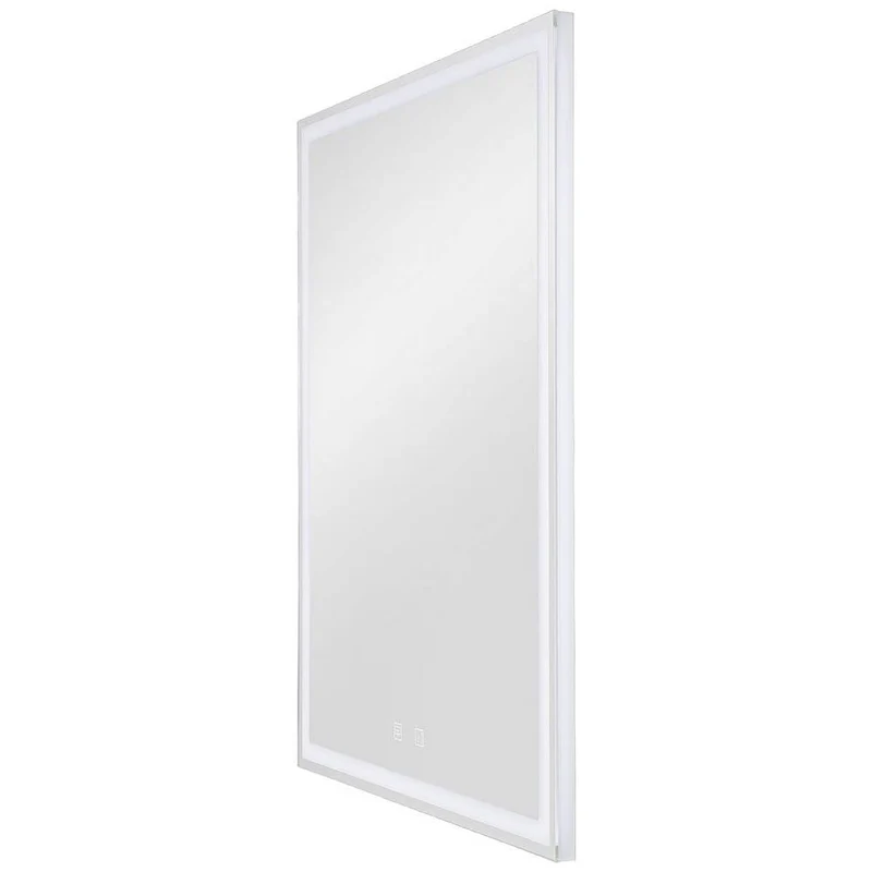 B-Ware SLV LED Wandleuchte Wandlampe Aufbauleuchte Silber Glas Rechteckig Dimmbar