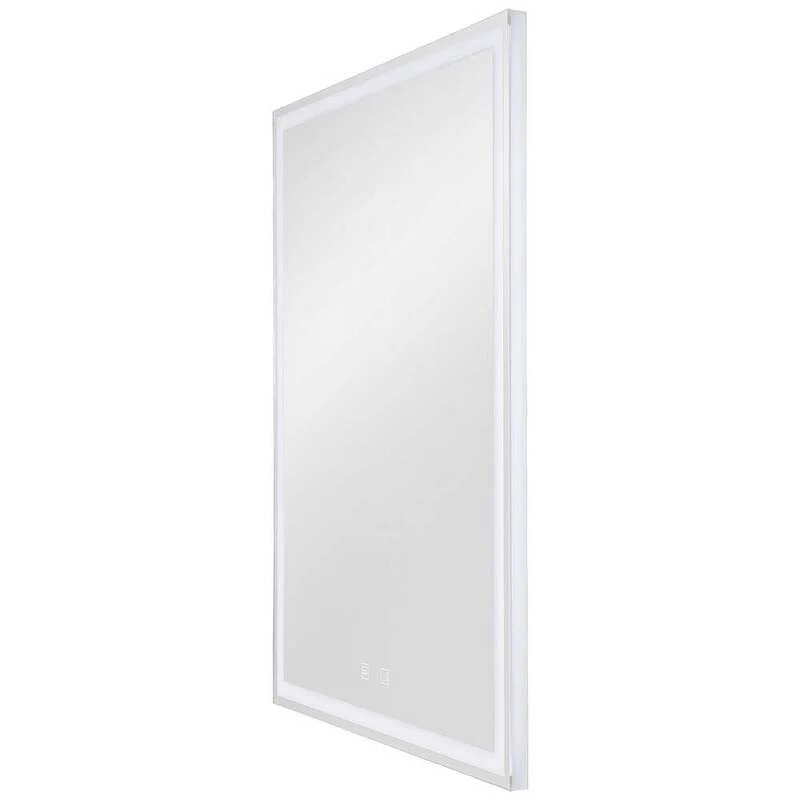 B-Ware SLV LED Wandleuchte Wandlampe Aufbauleuchte Silber Glas Rechteckig Dimmbar