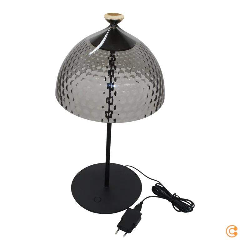 B-Ware Kartell Pumo Tischleuchte Lampe LED rauchgrau schwarz Kompaktleuchte Wohnzimmer
