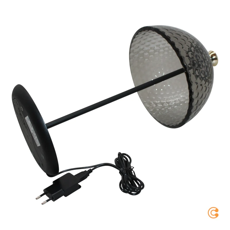 B-Ware Kartell Pumo Tischleuchte Lampe LED rauchgrau schwarz Kompaktleuchte Wohnzimmer