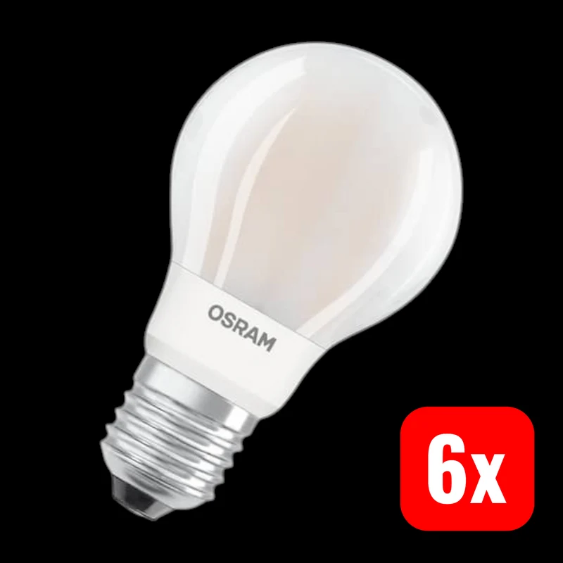 6x B-Ware OSRAM LED-Lampe Glühbirne Leuchtmittel E27 Superstar 11 W matt 2.700 K 6 STÜCK