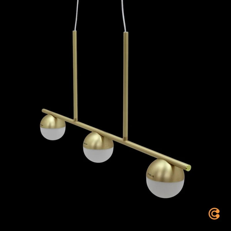 B-Ware Nordlux Pendelleuchte Hängelampe Contina G9 LED Messing Glas matt 3-flammig