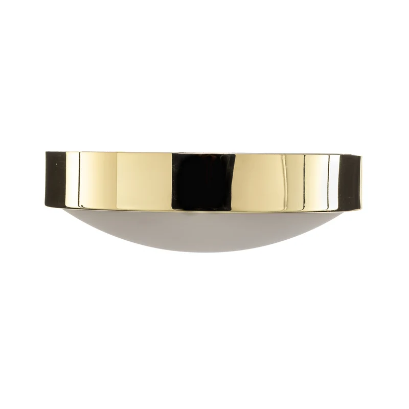 B-Ware Deckenleuchte Jaris Deckenlampe Glas Leuchte Lampe Gold dimmbar E27 LED Ø 26 cm