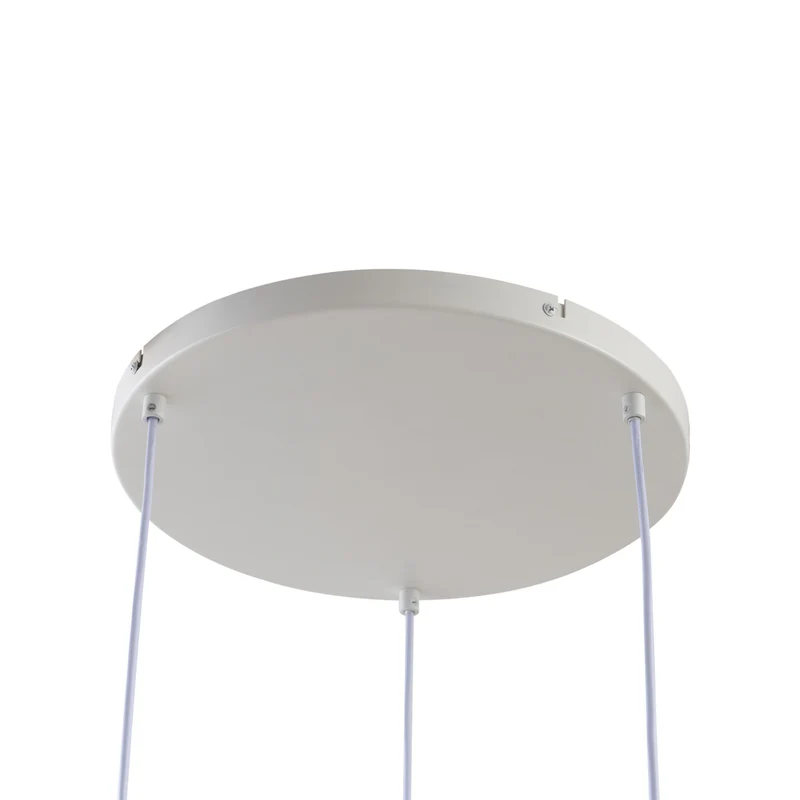 B-Ware Lindby Hängelampe Pendelleuchte Lampe schwarz weiß grau Textil 60cm 3-flammig690