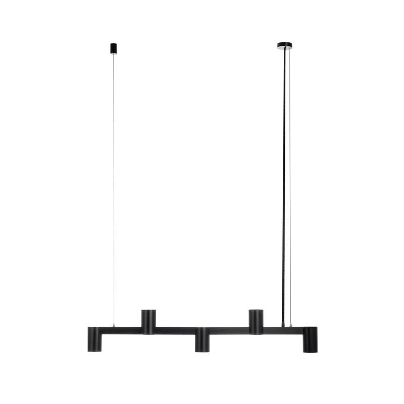 B-Ware Arcchio Hängeleuchte Pendelleuchte Brinja schwarz 120 cm 5 flg GU10293